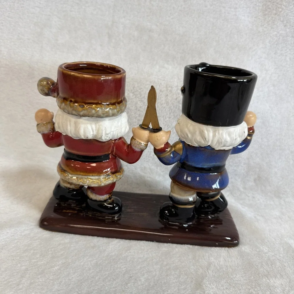 Yankee Candle Christmas Dueling Nutcracker Tea Lights Candle‎ Holder 7x6